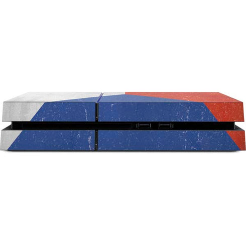 Czech Republic Flag Distressed PS4 Console Skin
